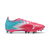 PUMA Ultra 6 Match Re-Charge Grass/Artificial Grass Football Boots (MG) Pink Blue White