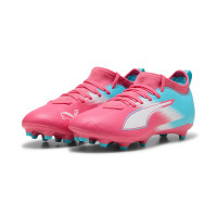 PUMA Ultra 6 Match Re-Charge Grass/Artificial Grass Football Boots (MG) Kids Pink Blue White