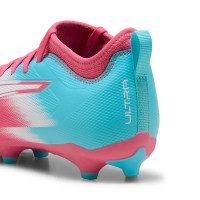 PUMA Ultra 6 Match Re-Charge Grass/Artificial Grass Football Boots (MG) Kids Pink Blue White