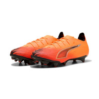 PUMA Ultra 6 Ultimate Carbon Grass Football Boots (FG) Orange Black Silver