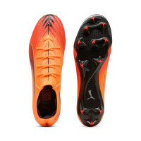 PUMA Ultra 6 Ultimate Carbon Grass Football Boots (FG) Orange Black Silver