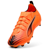 PUMA Ultra 6 Pro Grass/Artificial Grass Football Boots (MG) Kids Orange Black Silver