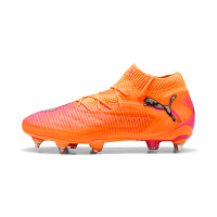 PUMA Future 8 Ultimate IJzeren-Nop Voetbalschoenen (SG) Oranje Roze Zwart