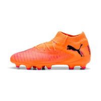 PUMA Future 8 Pro Gras / Kunstgras Voetbalschoenen (MG) Kids Oranje Roze Zwart