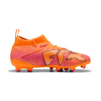PUMA Future 8 Match Gras / Kunstgras Voetbalschoenen (MG) Kids Oranje Roze Zwart