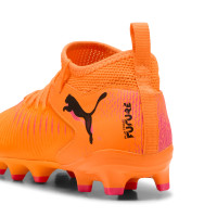 PUMA Future 8 Match Gras / Kunstgras Voetbalschoenen (MG) Kids Oranje Roze Zwart