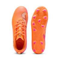 PUMA Future 8 Play Gras / Kunstgras Voetbalschoenen (MG) Kids Oranje Roze Zwart