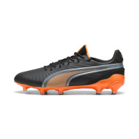 PUMA King Ultimate Grass/Artificial Grass Football Boots (MG) Black Orange Silver