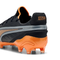 PUMA King Ultimate Grass/Artificial Grass Football Boots (MG) Black Orange Silver