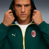 PUMA AC Milan Pumatech Trainingspak Woven Hooded Full-Zip 2025-2026 Donkergroen
