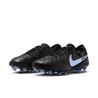 Nike Tiempo Legend 10 Elite Gras Voetbalschoenen (FG) Zwart Lichtblauw