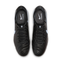 Nike Tiempo Legend 10 Elite Gras Voetbalschoenen (FG) Zwart Lichtblauw