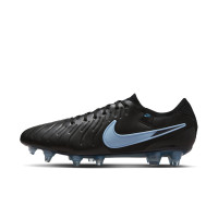 Nike Tiempo Legend 10 Elite Iron-Nop Football Boots (SG) Anti-Clog Black Light Blue