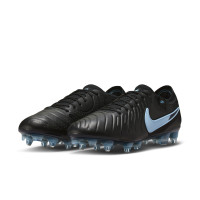 Nike Tiempo Legend 10 Elite Iron-Nop Football Boots (SG) Anti-Clog Black Light Blue