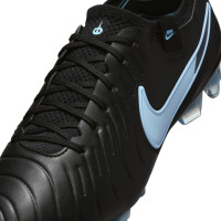 Nike Tiempo Legend 10 Elite Iron-Nop Football Boots (SG) Anti-Clog Black Light Blue