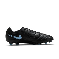 Nike Tiempo Legend 10 Pro Gras Voetbalschoenen (FG) Zwart Lichtblauw