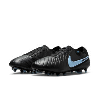 Nike Tiempo Legend 10 Pro Gras Football Boots (FG) Black Light Blue
