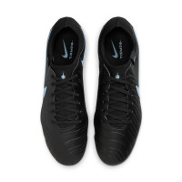 Nike Tiempo Legend 10 Pro Gras Football Boots (FG) Black Light Blue