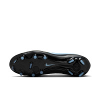 Nike Tiempo Legend 10 Pro Gras Voetbalschoenen (FG) Zwart Lichtblauw