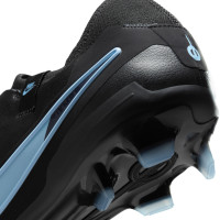 Nike Tiempo Legend 10 Pro Gras Voetbalschoenen (FG) Zwart Lichtblauw