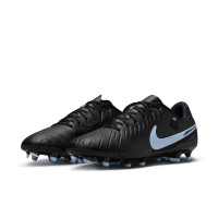 Nike Tiempo Legend 10 Academy Gras / Kunstgras Voetbalschoenen (MG) Zwart Lichtblauw