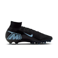 Nike Zoom Mercurial Superfly 10 Elite Artificial Grass Football Boots (AG) Black Light Blue