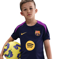 Nike FC Barcelona Strike Trainingsshirt 2025-2026 Kids Donkerblauw Felpaars Goud