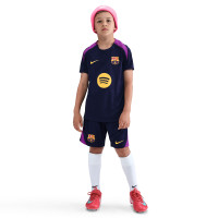 Nike FC Barcelona Strike Trainingsshirt 2025-2026 Kids Donkerblauw Felpaars Goud
