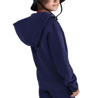 Nike FC Barcelona Tech Fleece Trainingspak Full-Zip 2025-2026 Kids Donkerpaars Goud