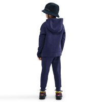 Nike FC Barcelona Tech Fleece Trainingspak Full-Zip 2025-2026 Kids Donkerpaars Goud