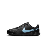 Nike Tiempo Legend 10 Club Turf Football Boots (TF) Kids Black Light Blue