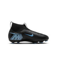 Nike Zoom Mercurial Superfly 10 Academy Grass/Artificial Grass Football Boots (MG) Kids Black Light Blue