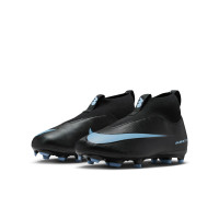 Nike Zoom Mercurial Superfly 10 Academy Grass/Artificial Grass Football Boots (MG) Kids Black Light Blue