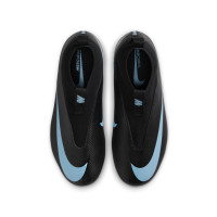 Nike Zoom Mercurial Superfly 10 Academy Grass/Artificial Grass Football Boots (MG) Kids Black Light Blue