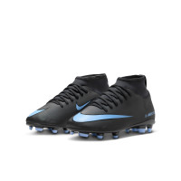 Nike Mercurial Superfly 10 Club Grass/Artificial Grass Football Boots (MG) Kids Black Light Blue