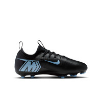 Nike Zoom Mercurial Vapor 16 Academy Gras / Kunstgras Voetbalschoenen (MG) Kids Zwart Lichtblauw