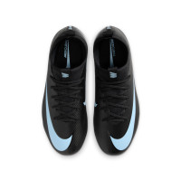 Nike Zoom Mercurial Vapor 16 Academy Gras / Kunstgras Voetbalschoenen (MG) Kids Zwart Lichtblauw