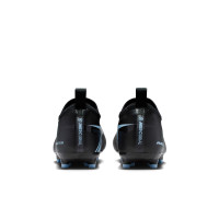 Nike Zoom Mercurial Vapor 16 Academy Gras / Kunstgras Voetbalschoenen (MG) Kids Zwart Lichtblauw