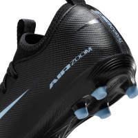 Nike Zoom Mercurial Vapor 16 Academy Gras / Kunstgras Voetbalschoenen (MG) Kids Zwart Lichtblauw