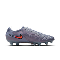 Nike Tiempo Legend 10 Elite IJzeren-Nop Voetbalschoenen (SG) Anti-Clog Lichtblauw Felrood Zwart