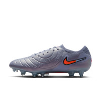 Nike Tiempo Legend 10 Elite IJzeren-Nop Voetbalschoenen (SG) Anti-Clog Lichtblauw Felrood Zwart