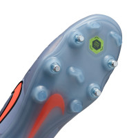 Nike Tiempo Legend 10 Elite IJzeren-Nop Voetbalschoenen (SG) Anti-Clog Lichtblauw Felrood Zwart