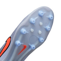 Nike Tiempo Legend 10 Elite Kunstgras Voetbalschoenen (AG) Lichtblauw Felrood Zwart