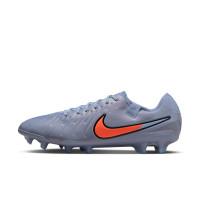 Nike Tiempo Legend 10 Pro Gras Voetbalschoenen (FG) Lichtblauw Felrood Zwart