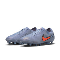 Nike Tiempo Legend 10 Pro Gras Voetbalschoenen (FG) Lichtblauw Felrood Zwart