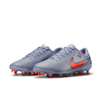 Nike Tiempo Legend 10 Academy Grass/Artificial Grass Football Boots (MG) Light Blue Bright Red Black