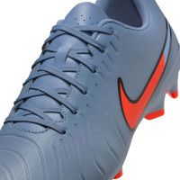 Nike Tiempo Legend 10 Club Grass/Artificial Grass Football Boots (MG) Light Blue Bright Red Black
