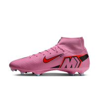 Nike Zoom Mercurial Superfly 10 Academy Grass/Artificial Grass Football Boots (MG) Pink Bright Red Light Blue