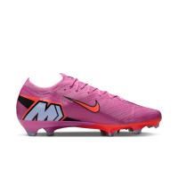 Nike Zoom Mercurial Vapor 16 Elite Gras Voetbalschoenen (FG) Roze Felrood Lichtblauw