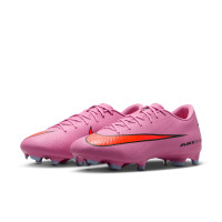 Nike Zoom Mercurial Vapor 16 Academy Gras / Kunstgras Voetbalschoenen (MG) Roze Felrood Lichtblauw